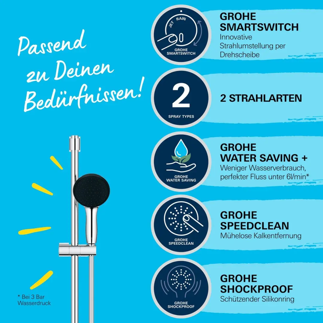 Grohe Vitalio Start Doucheset - Chroom - afbeelding 4 van 6