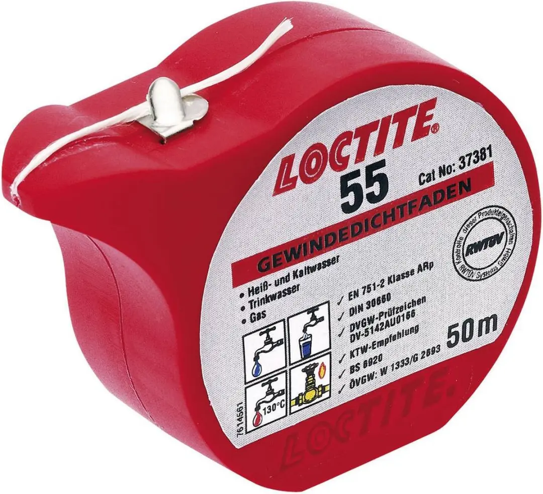 Loctite 55 Schroefdraadafdichtingsproduct Wit 50ml - afbeelding 2 van 4