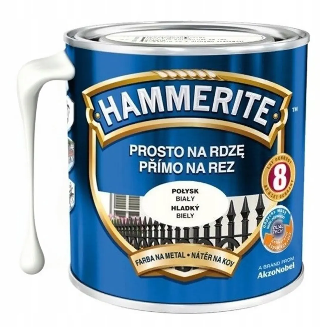Hammerite Direct roest glad 0,7 l, Wit