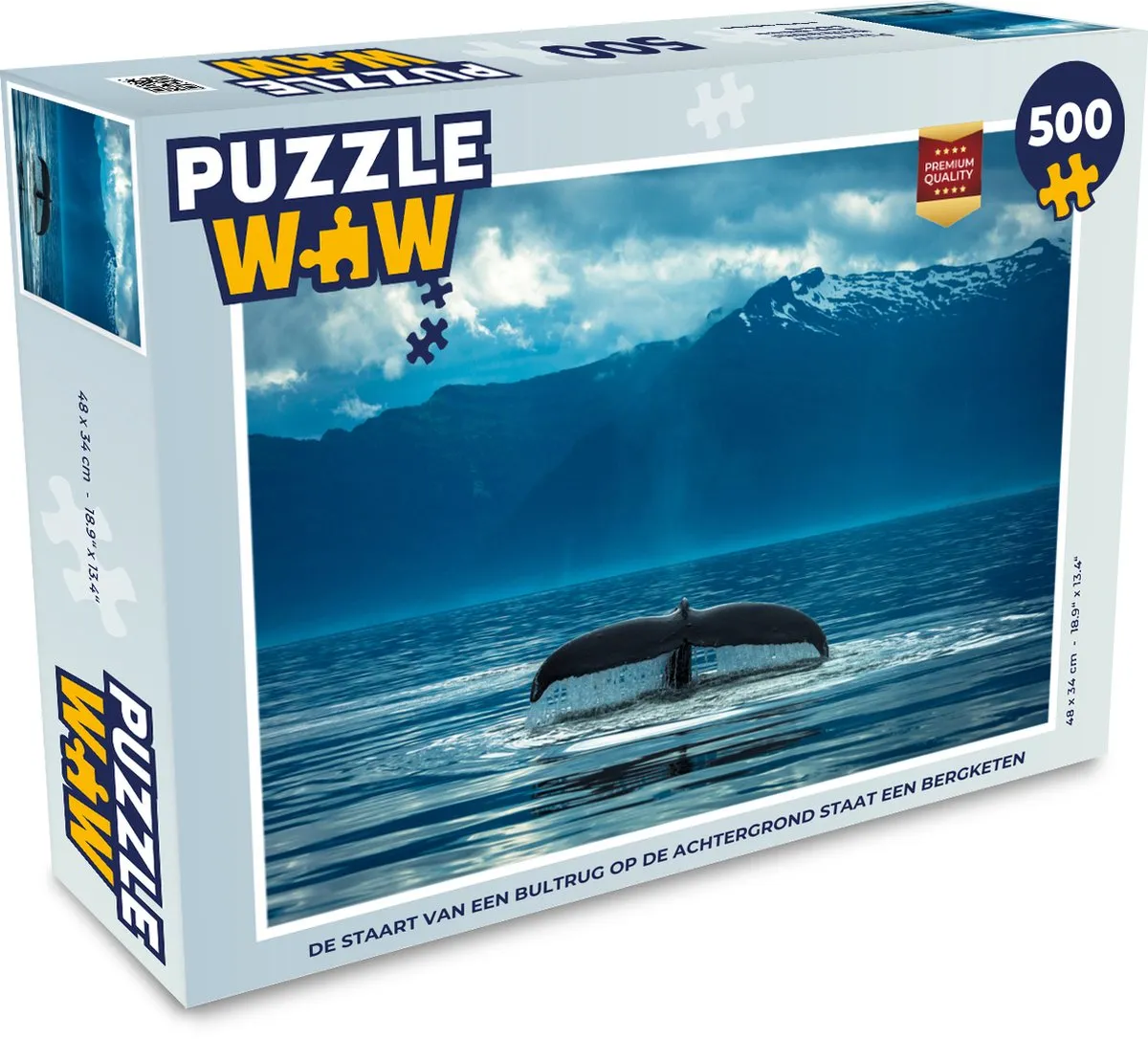 PuzzleWow Legpuzzel De Staart van een Bultrug 500 Stuks - Multicolor