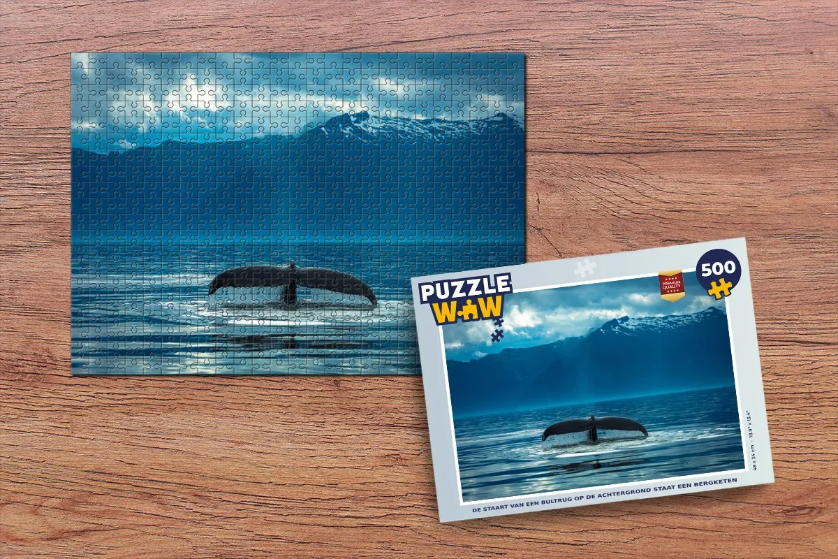 PuzzleWow Legpuzzel De Staart van een Bultrug 500 Stuks