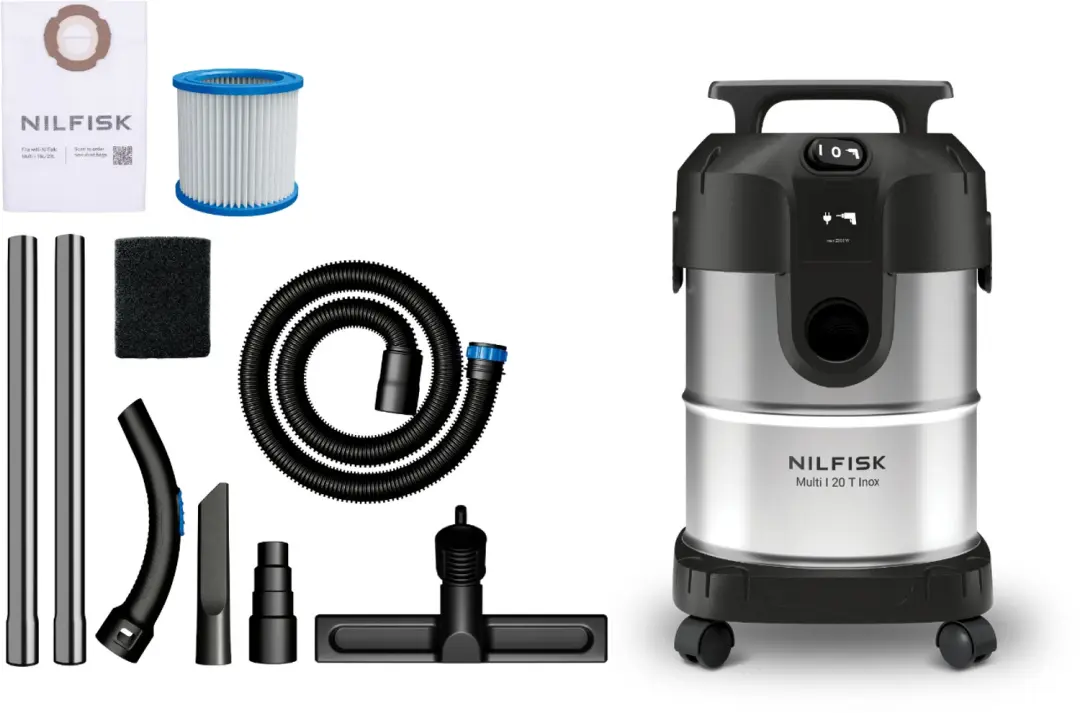 Nilfisk Multi I 20 T Inox Nat- en Droogzuiger