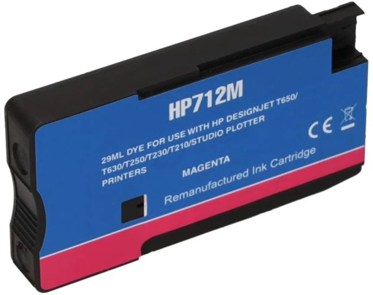 PrintAbout Inktcartridge 712 3ED68A Magenta - 29ml - HP