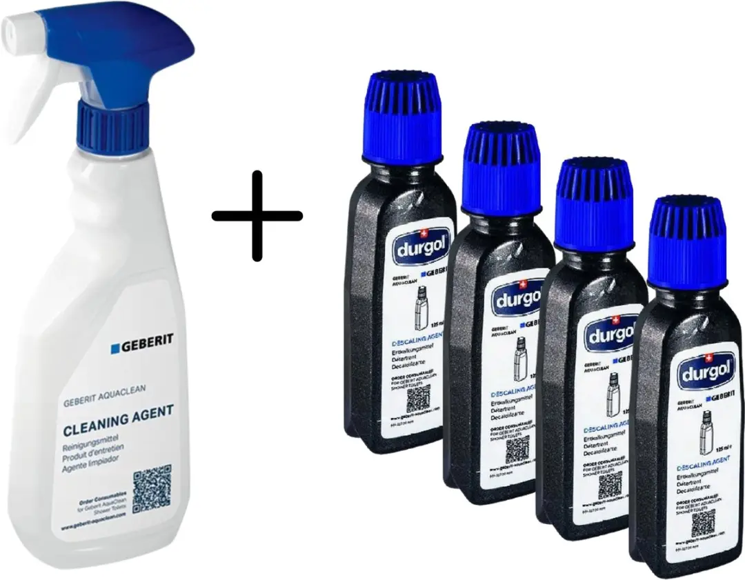 Geberit AquaClean Reinigingsmiddel 500ml + 4x 125ml AquaClean