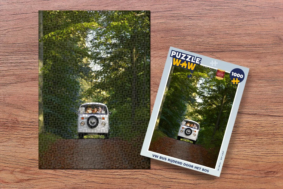 PuzzleWow Puzzel Bus Legpuzzel 1000 Stuks - Multicolor