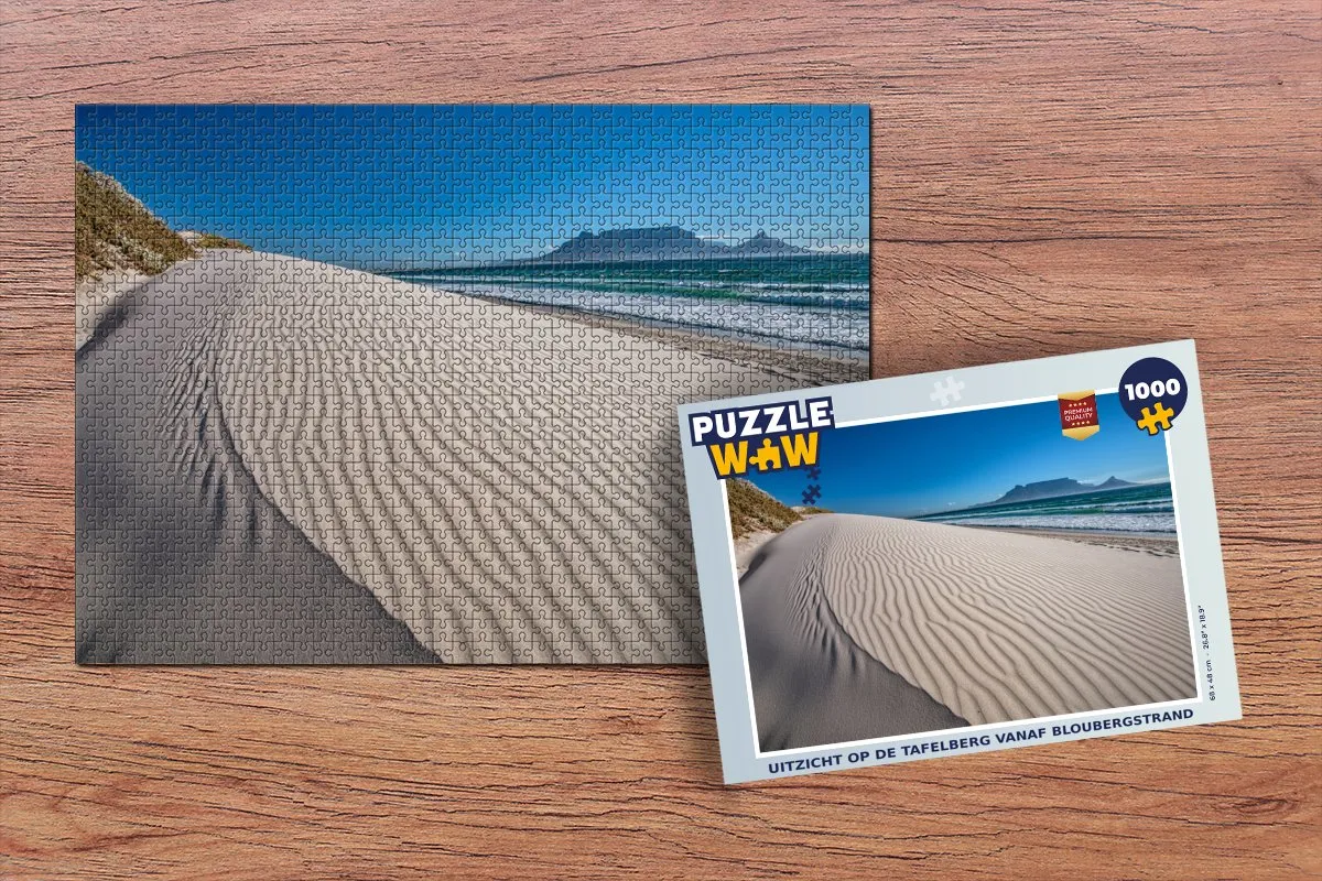 PuzzleWow Tafelberg Bloubergstrand Legpuzzel 1000 Stuks - Multicolor