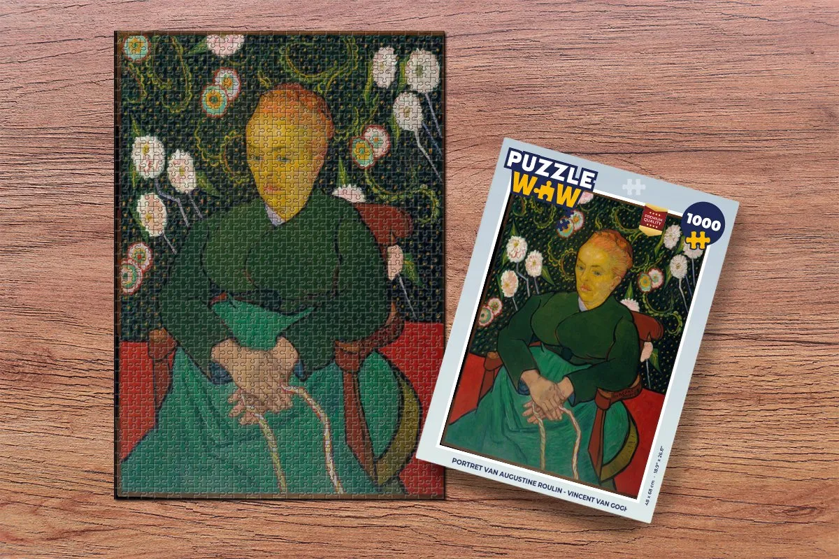 PuzzleWow Portret van Augustine Roulin Vincent van Gogh Legpuzzel 1000 Stuks - Multicolor