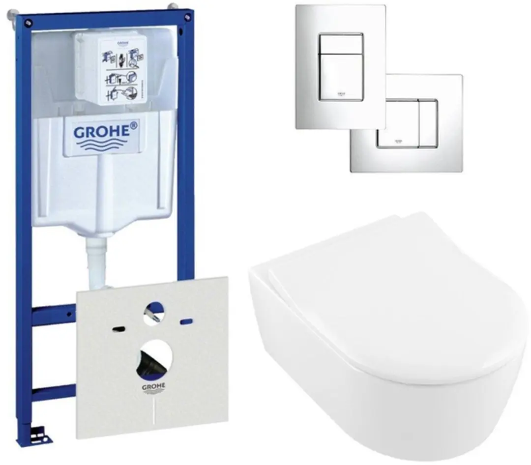 Villeroy & Boch Avento Closet inclusief inbouwreservoir en bedieningsplaat verti