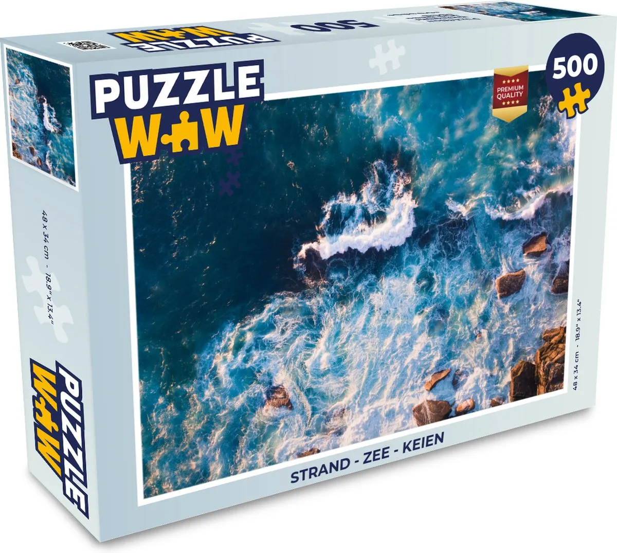 PuzzleWow Strand Zee Keien Legpuzzel 500 Stuks