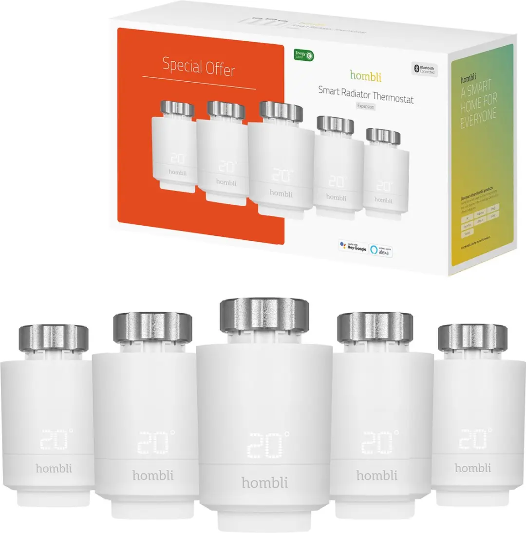 Hombli Smart Radiator Thermostat Expansion Pack (5-PACK)