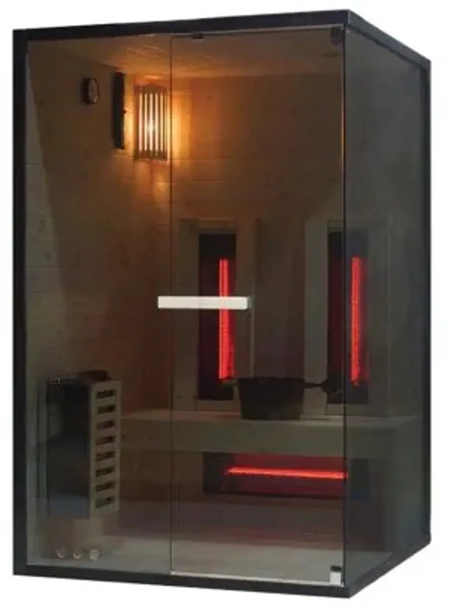 Fonteyn Finn 1 Combi Sauna 120x120x190cm Espenhout