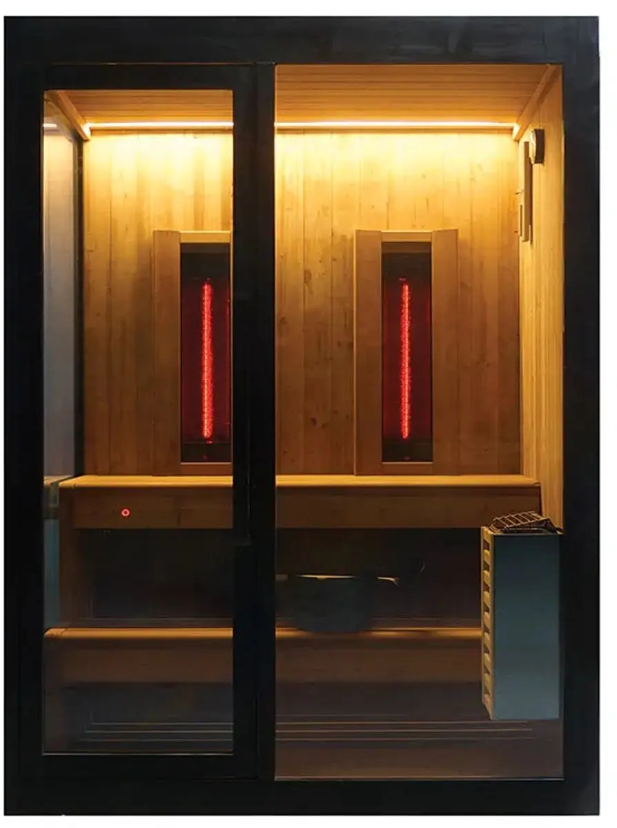 Fonteyn Finn 2 Deluxe Combi Sauna 150x120x200cm Beige - afbeelding 2 van 6