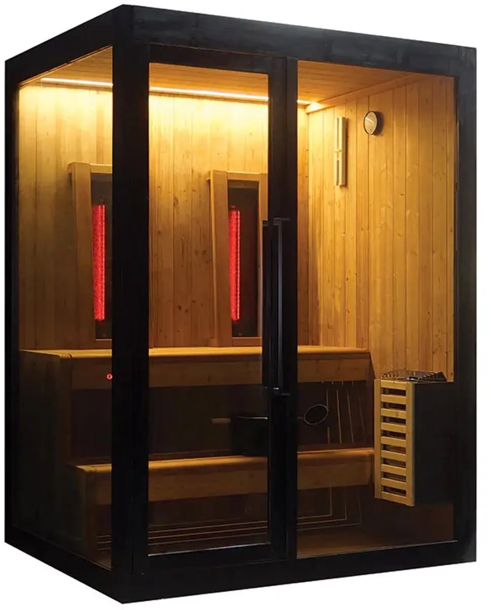 Fonteyn Finn 2 Deluxe Combi Sauna 150x120x200cm Beige - afbeelding 3 van 6