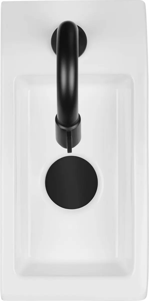 Saqu Trento Fonteinset - Mat Zwart/Wit - 1 Kraangat - afbeelding 2 van 2