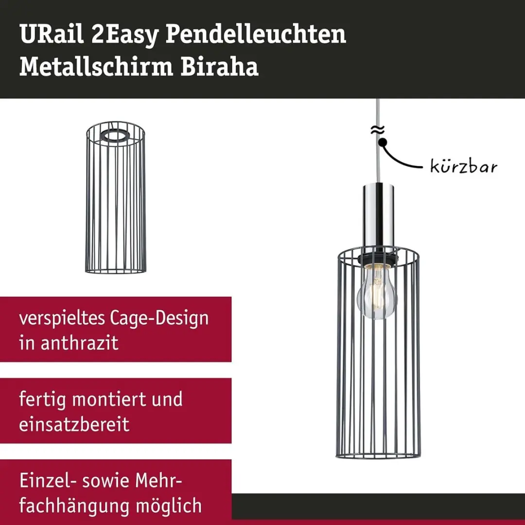 Paulmann URail Biraha 2Easy 120mm Antraciet - afbeelding 4 van 6