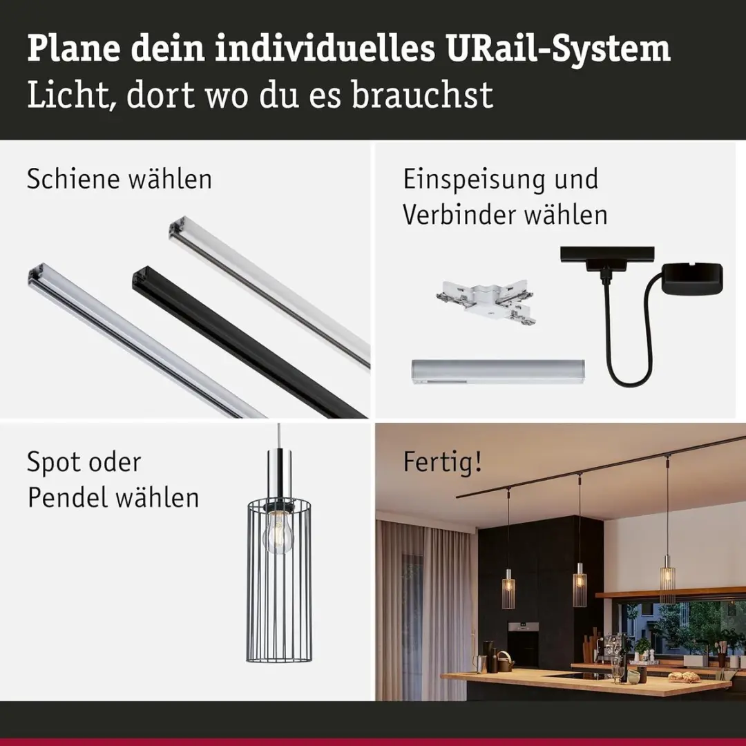 Paulmann URail Biraha 2Easy 120mm Antraciet - afbeelding 3 van 6