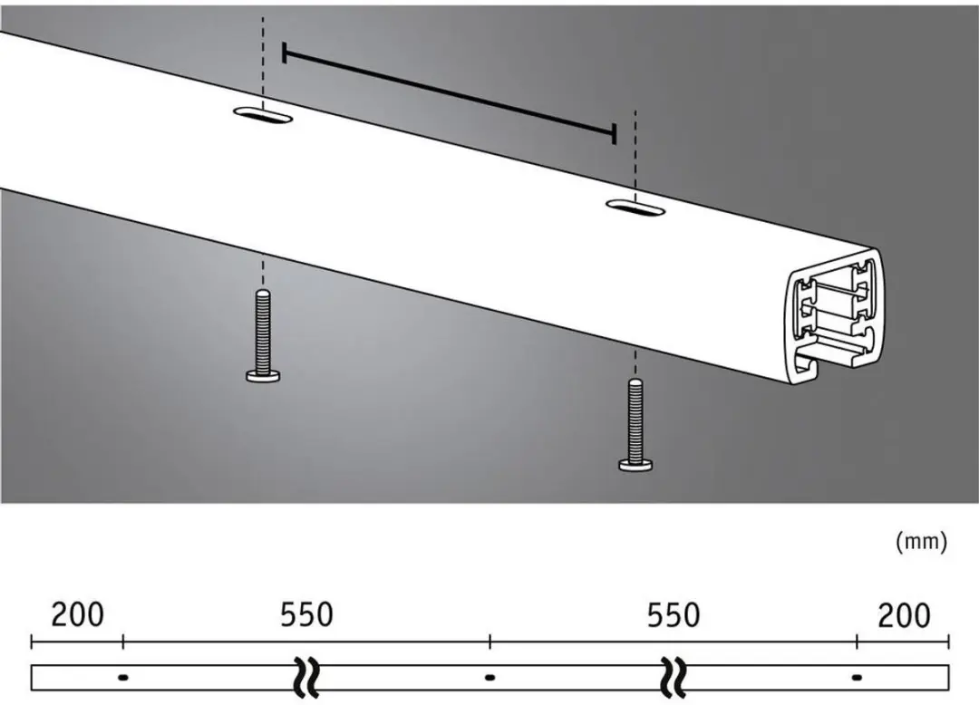 Paulmann URail Rail 95665 - 150cm Mat Chroom - afbeelding 6 van 6