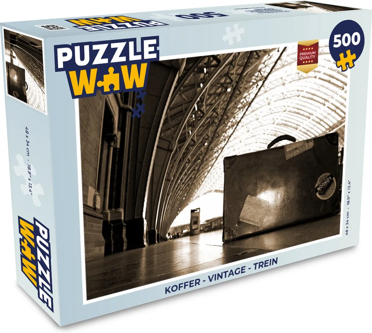 PuzzleWow Vintage Trein Legpuzzel 500 Stuks