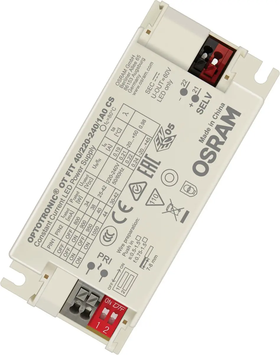 Osram Optotronic OT FIT 40/220-240/1A0 CS LED driver 800-1050mA 40W