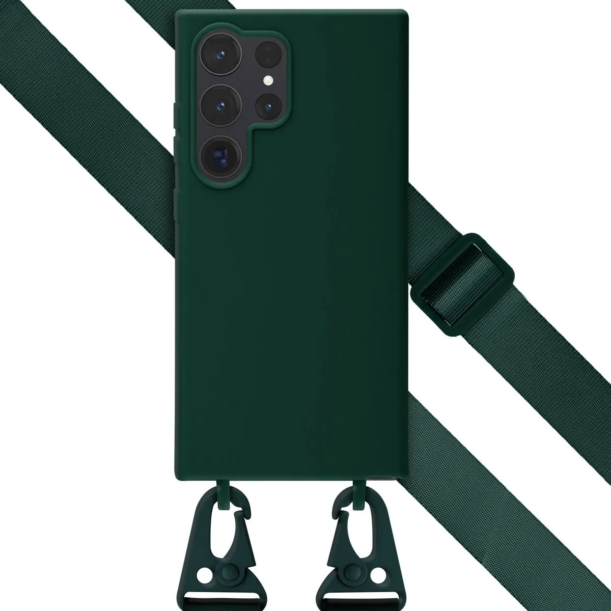 Selencia Hoesje Samsung Galaxy S24 Ultra - Donkergroen