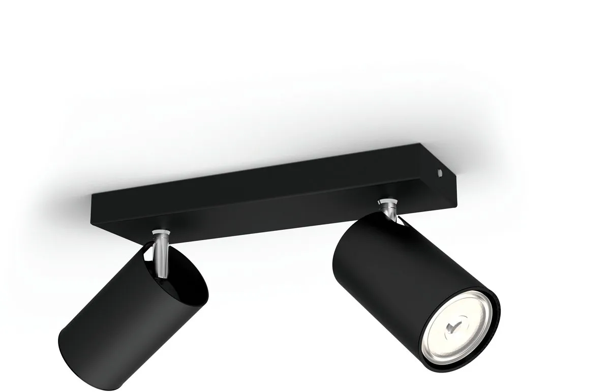 Philips Kosipo Opbouwspot 2-lichts - Zwart - afbeelding 6 van 6