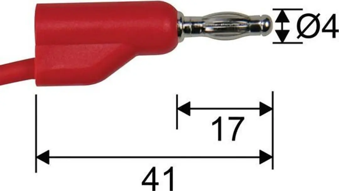 Velleman TLM66 Aansluitsnoer 100cm - 4mm - 2 Stuks - afbeelding 2 van 3