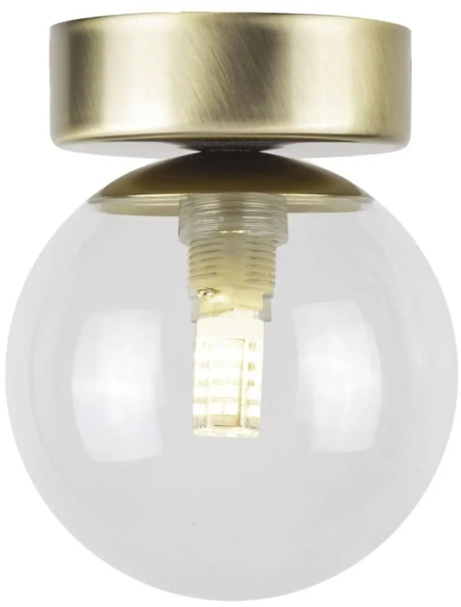 Sigma Perla Lux 40851 Plafondlamp Goud/Transparant, 1xG9