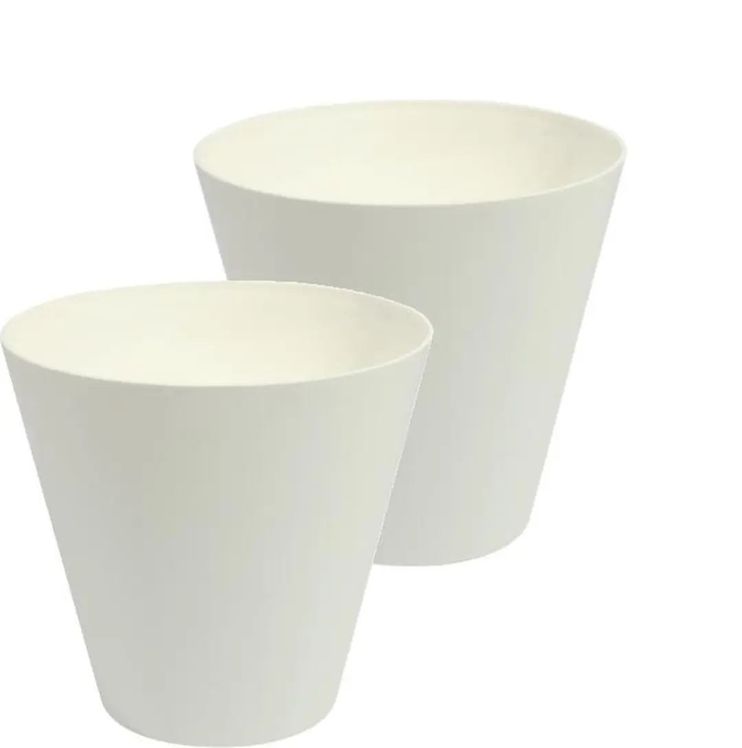 Bloempot Buiten Rond Tubus 25cm WIT Prosperplast / 2 STUKS ! /