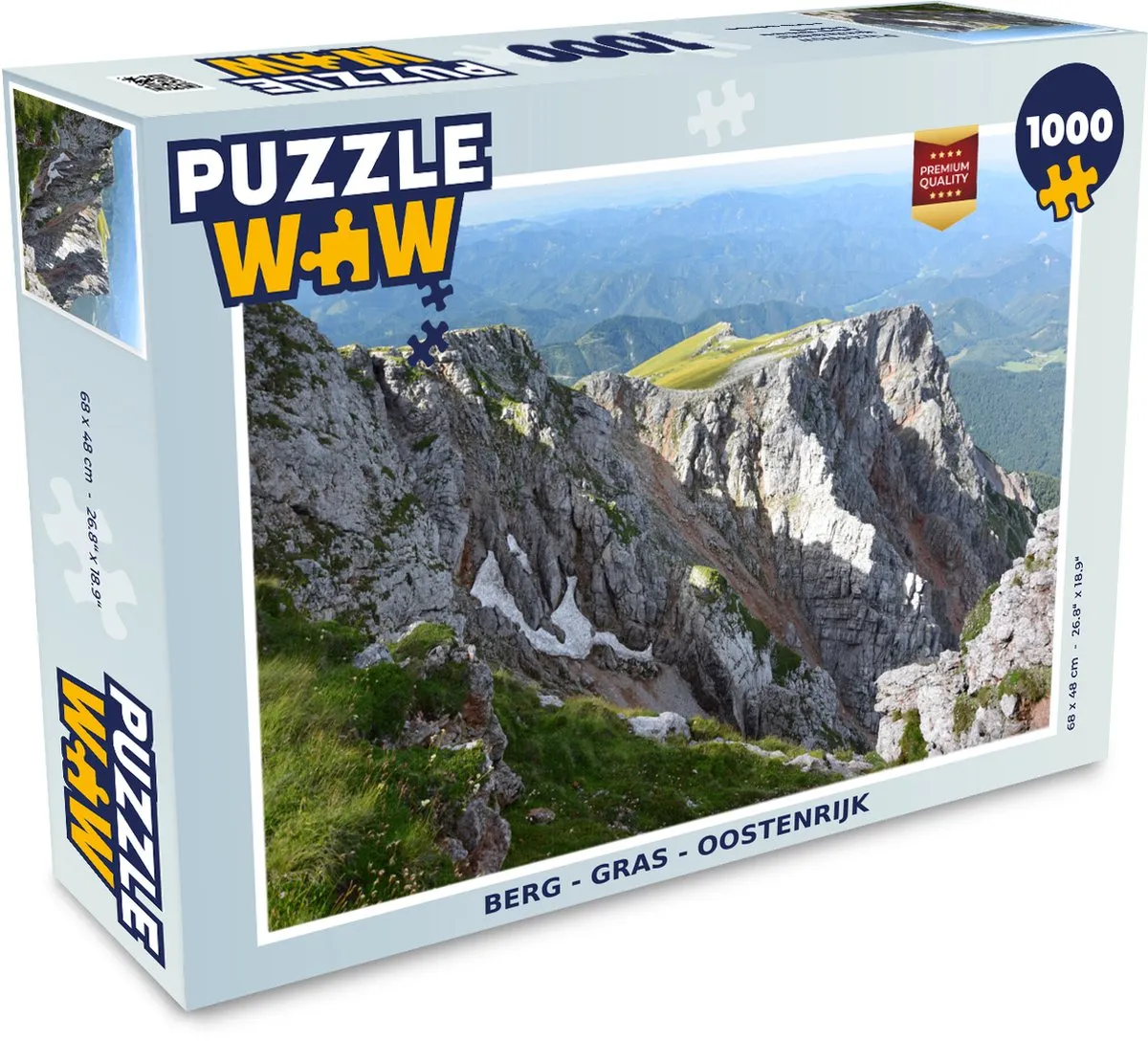 PuzzleWow Berg Gras Oostenrijk Legpuzzel 1000 Stuks