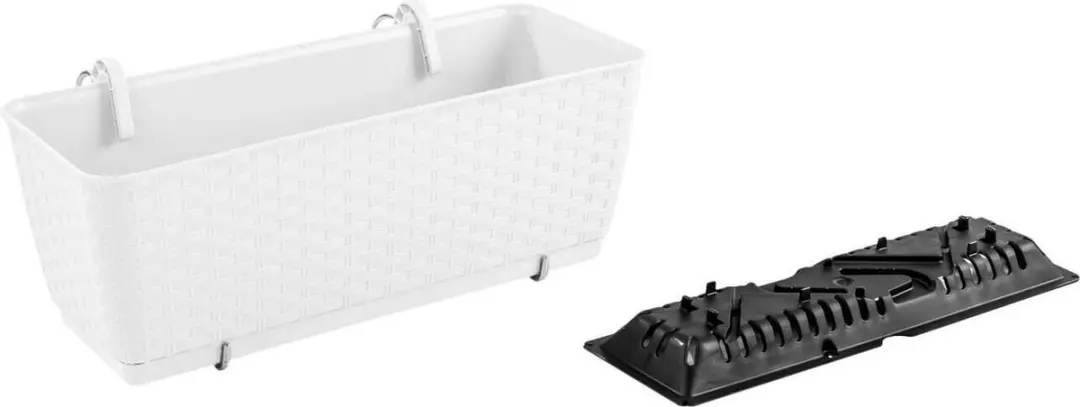 Prosperplast Ratolla Hangende Bloempot Wit 12L - afbeelding 2 van 6
