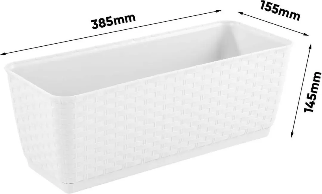 Prosperplast Ratolla Hangende Bloempot Wit 12L - afbeelding 3 van 6
