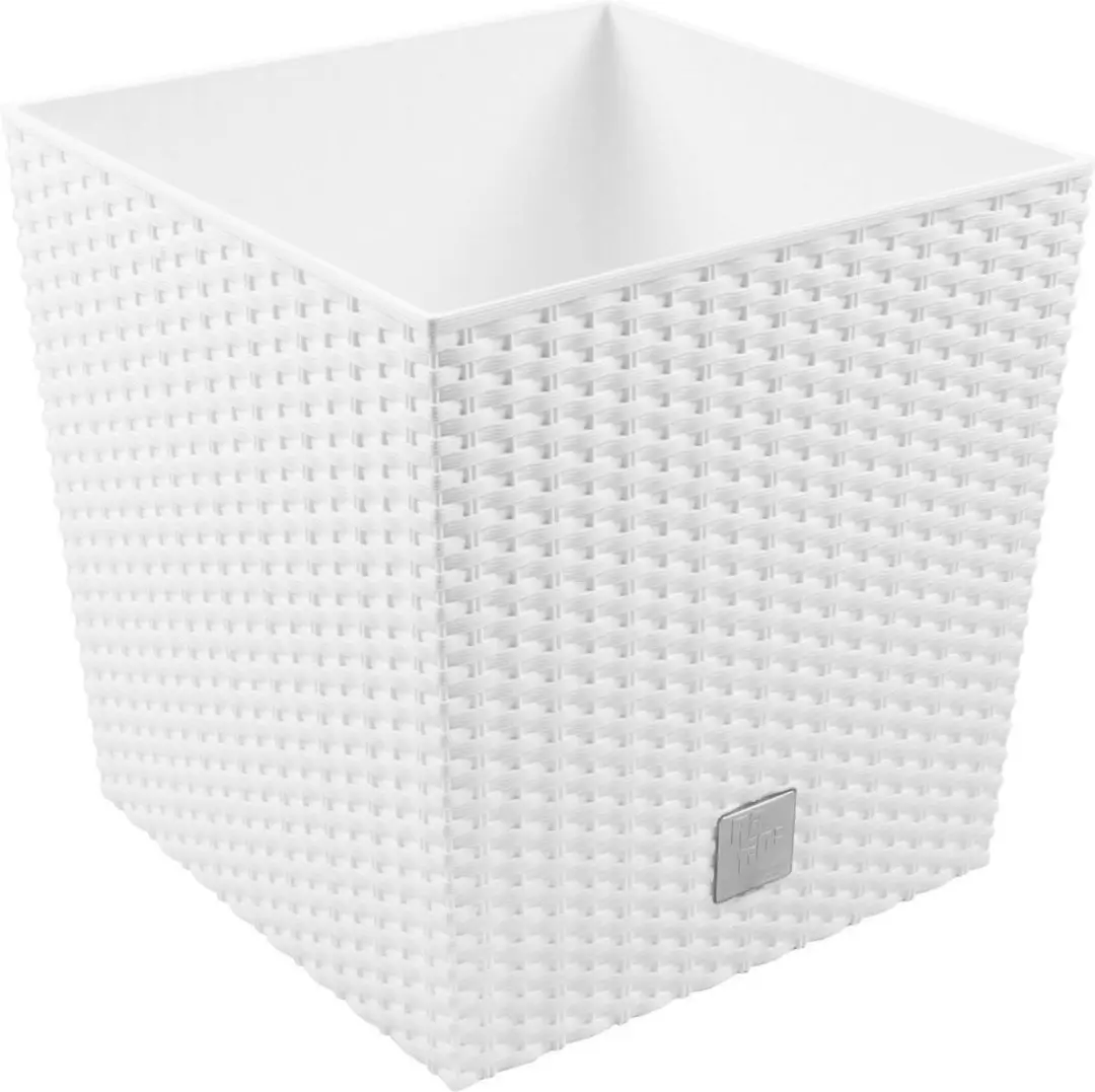 Bloembak Balkonbak Rato Low 26x26x26,6cm WIT Prosperplast