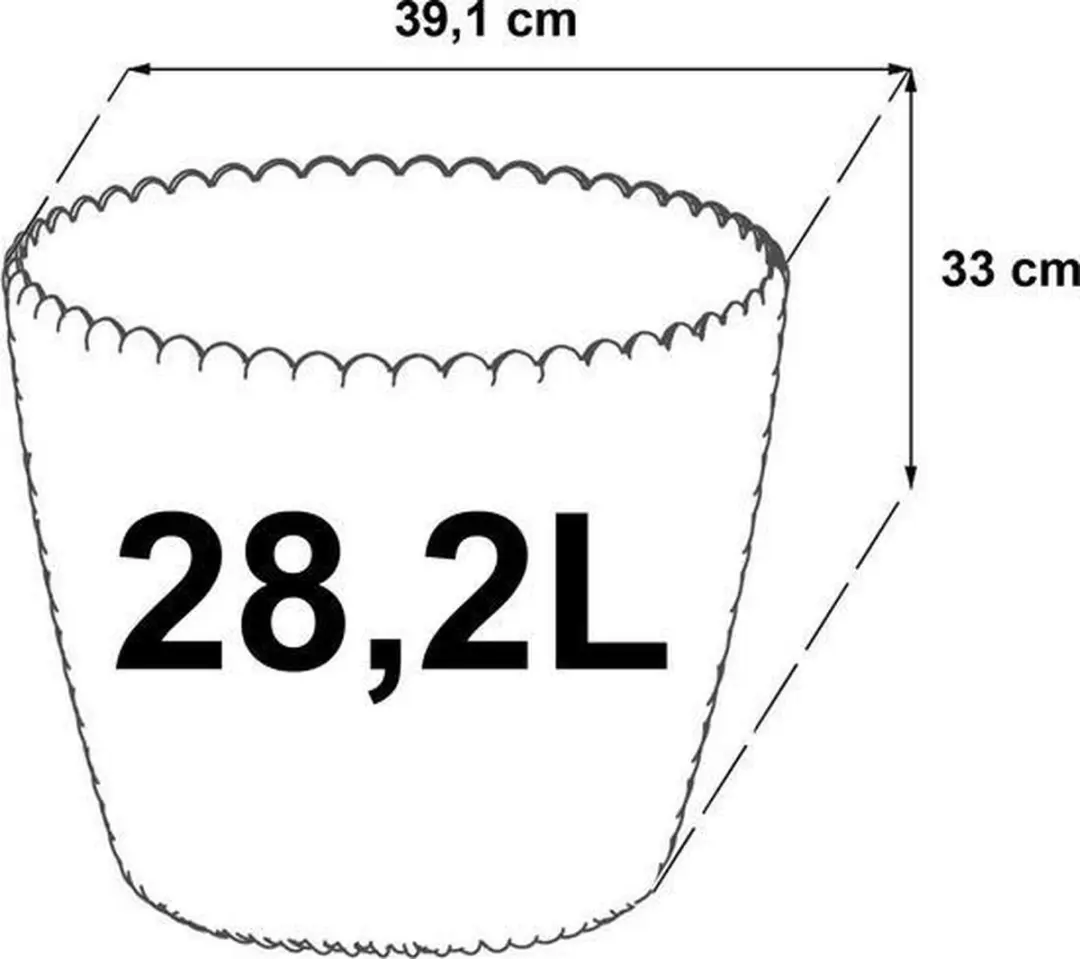 Prosperplast Splofy Bloempot - Antraciet 45L Ø39cm - afbeelding 4 van 6