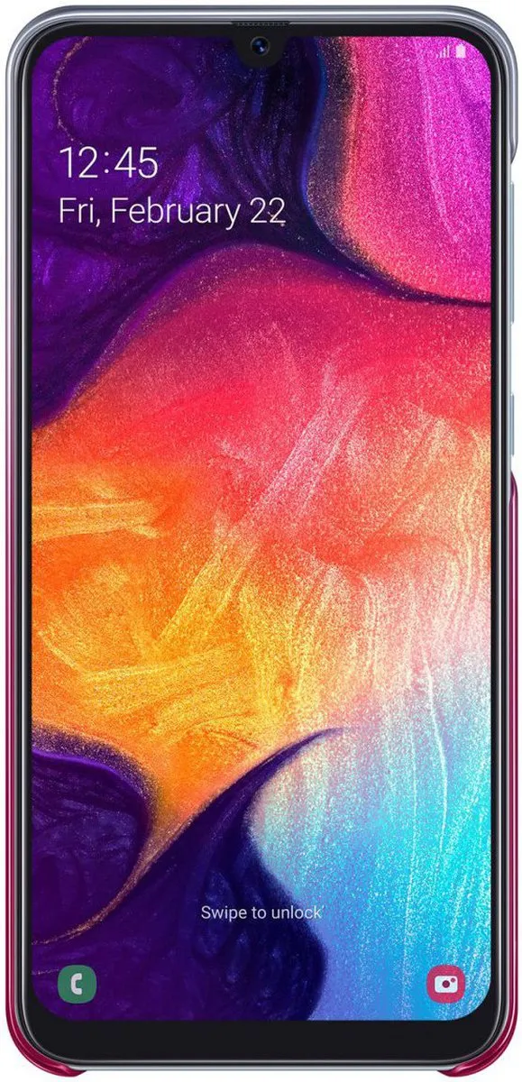 Samsung Galaxy A50 Gradation Cover - Roze Transparant