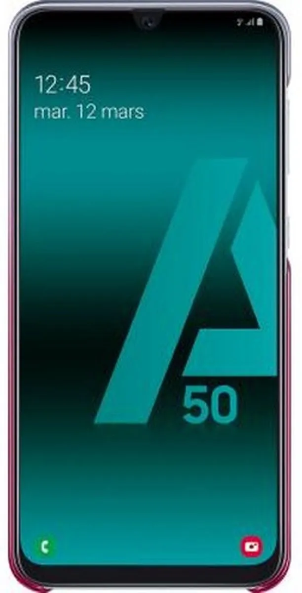 Samsung Galaxy A50 Gradation Cover - Roze Transparant