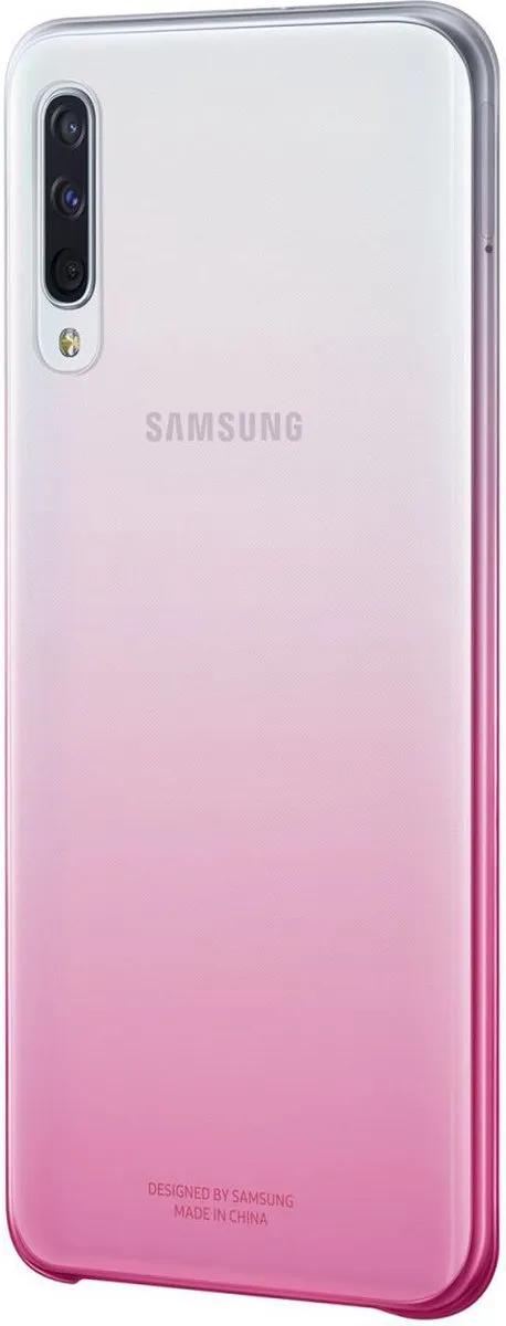 Samsung Galaxy A50 Gradation Cover - Roze Transparant