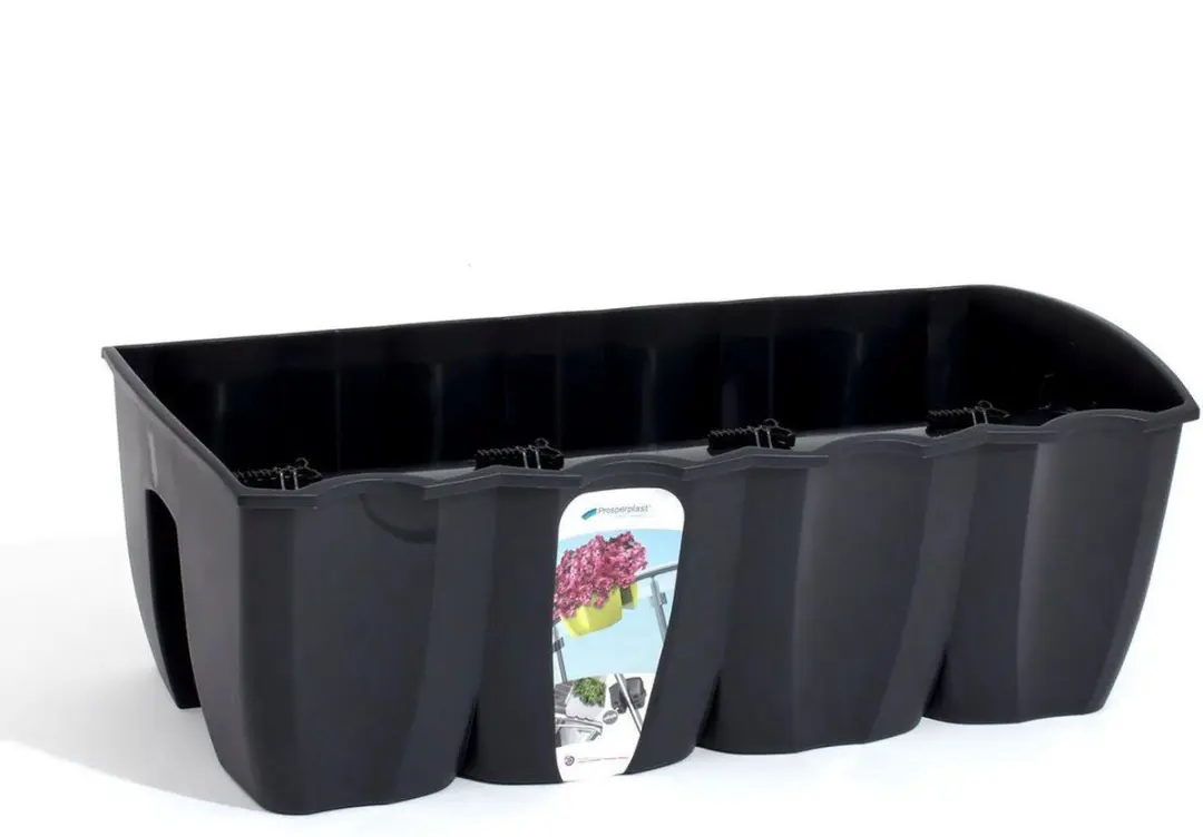 Prosperplast CROWN Plantenbak 58cm - Antraciet - afbeelding 5 van 6