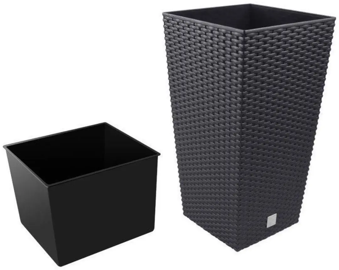 Prosperplast Rato Square DRTS265-S433 Bloempot 11L - Antraciet - afbeelding 4 van 6