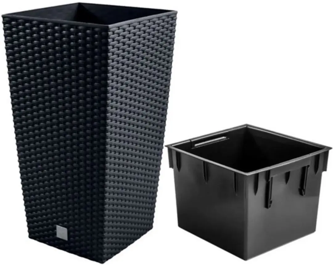 Prosperplast Rato Square DRTS265-S433 Bloempot 11L - Antraciet - afbeelding 2 van 6