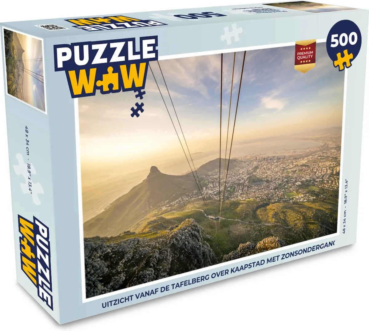 PuzzleWow Tafelberg Zonsondergang Legpuzzel 500 Stuks