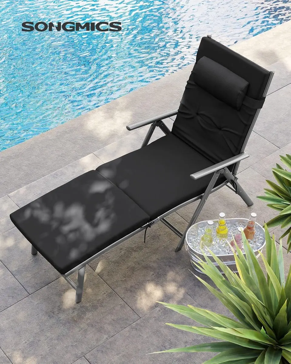 Songmics GCB24BK Loungestoel - Zwart - afbeelding 3 van 6
