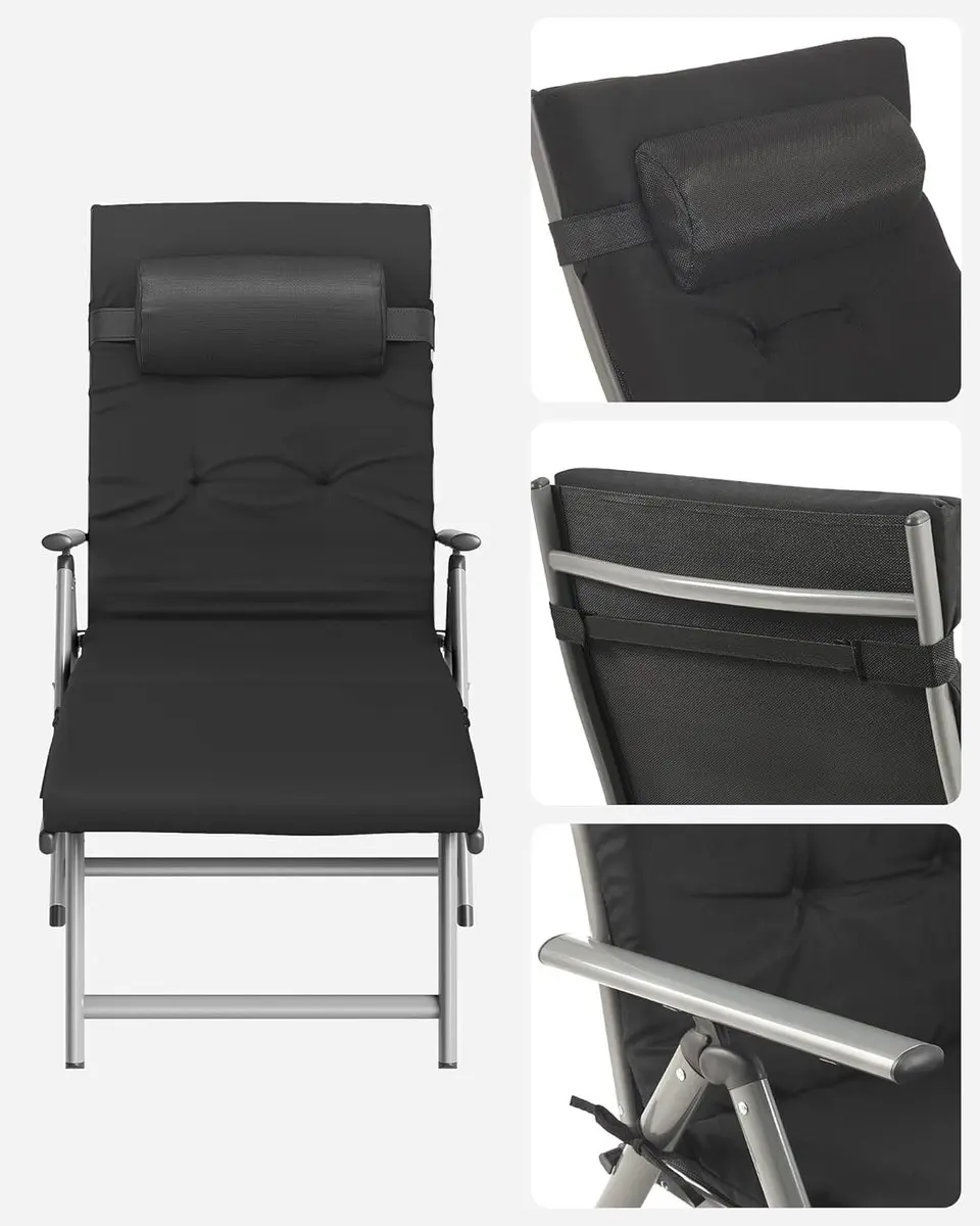 Songmics GCB24BK Loungestoel - Zwart - afbeelding 4 van 6
