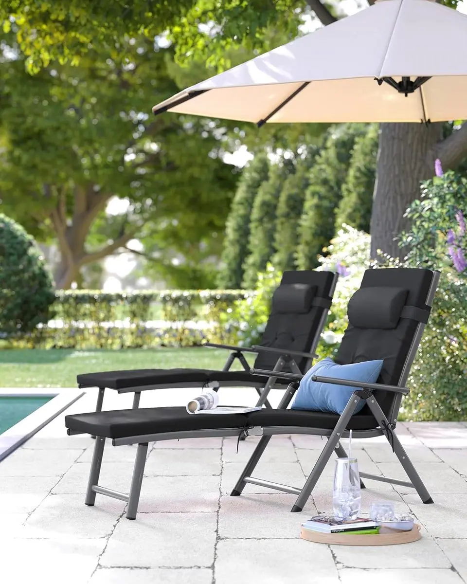 Songmics GCB24BK Loungestoel - Zwart - afbeelding 6 van 6