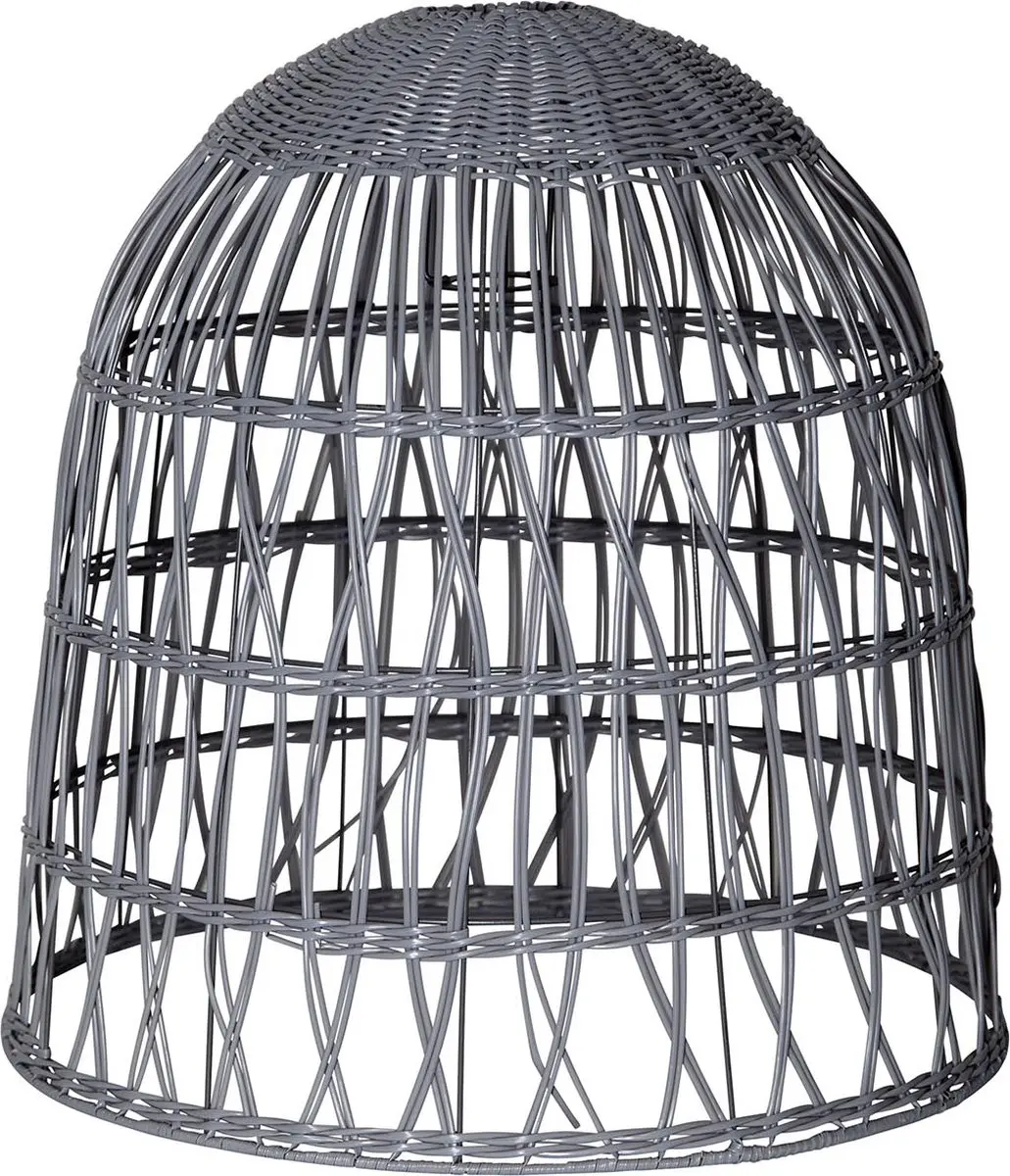 Star Trading lampenkap Knute, rotan, grijs, E27, buiten, 50 cm