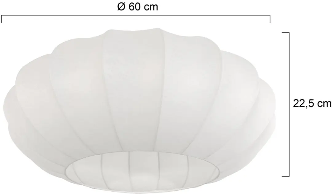 Steinhauer K10942S Textiele Lampenkap Wit Ø60cm - afbeelding 4 van 6
