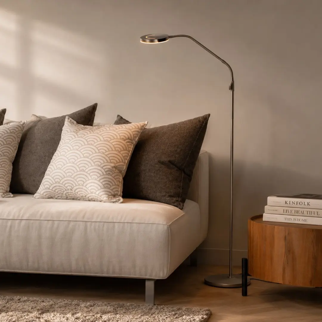 Steinhauer Soleil2 Vloerlamp 10W - Zilver - afbeelding 6 van 6