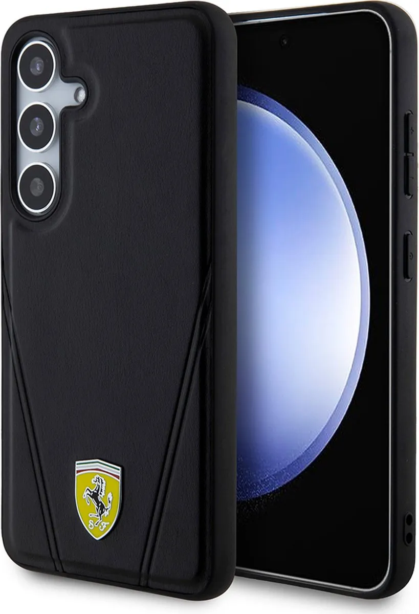 Ferrari Backcase Hoesje Samsung Galaxy S24+ - Zwart - 3666339242480