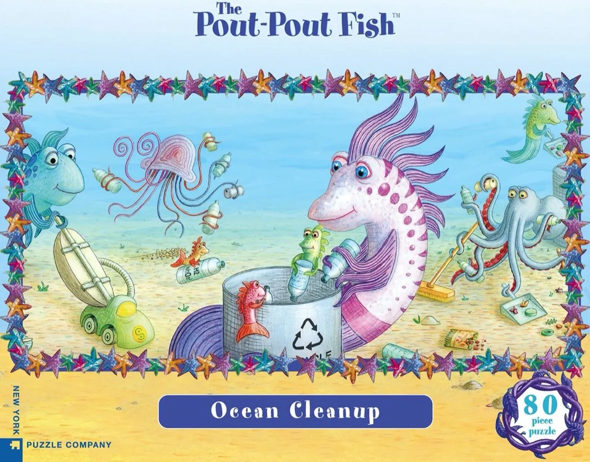 The New York Puzzle Company Pout-Pout Ocean Cleanup Puzzle 80 Stuks - Multi