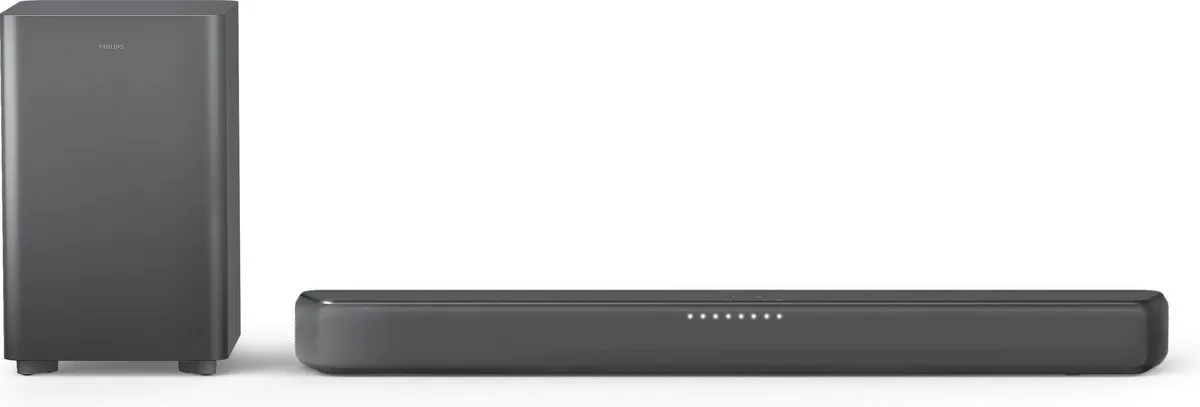 Philips TAB5309 - Soundbar met subwoofer - 2.1 kanalen - Grijs