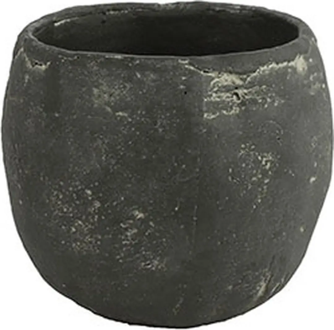 Countryfield Bloempot Marvin aardewerk L14,5B14,5H12CM antraciet